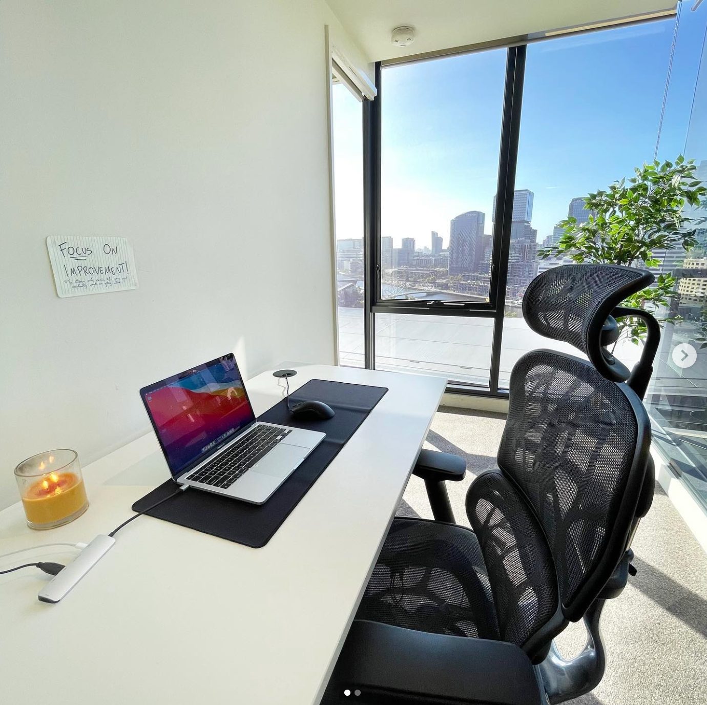 Lachie's home office in the apartment