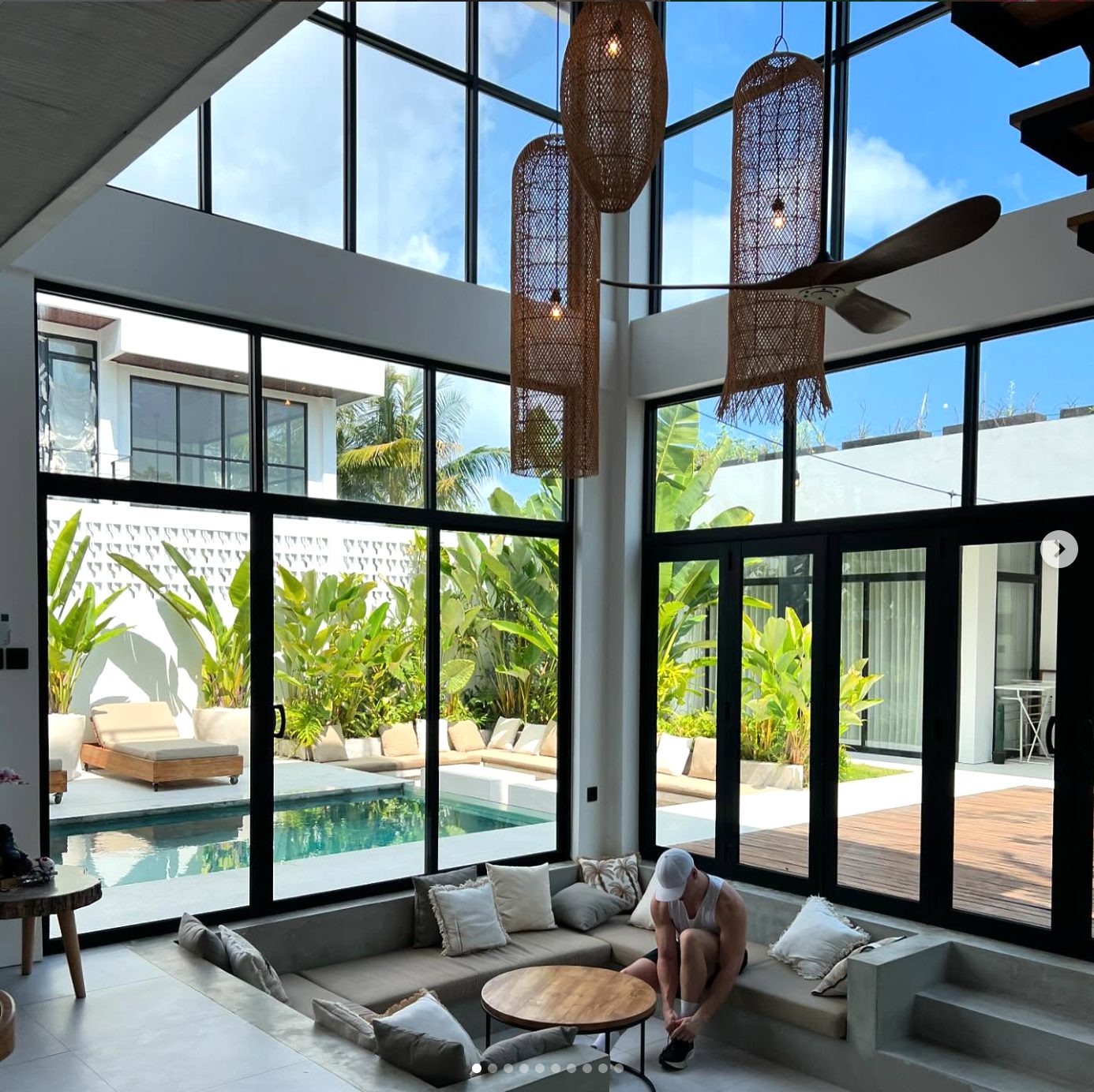 Lachie in a Bali villa
