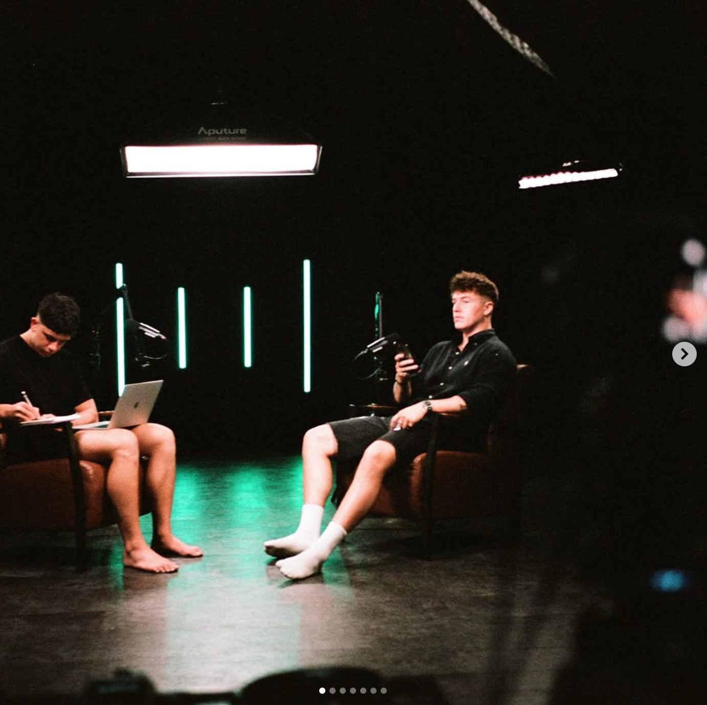 Lachie in a content studio in Bali